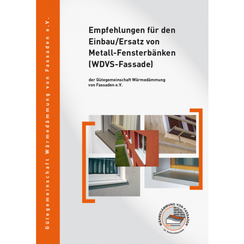 Empfehlungen für den Einbau/Ersatz von Metall-Fensterbänken (WDVS-Fassade) (2011)